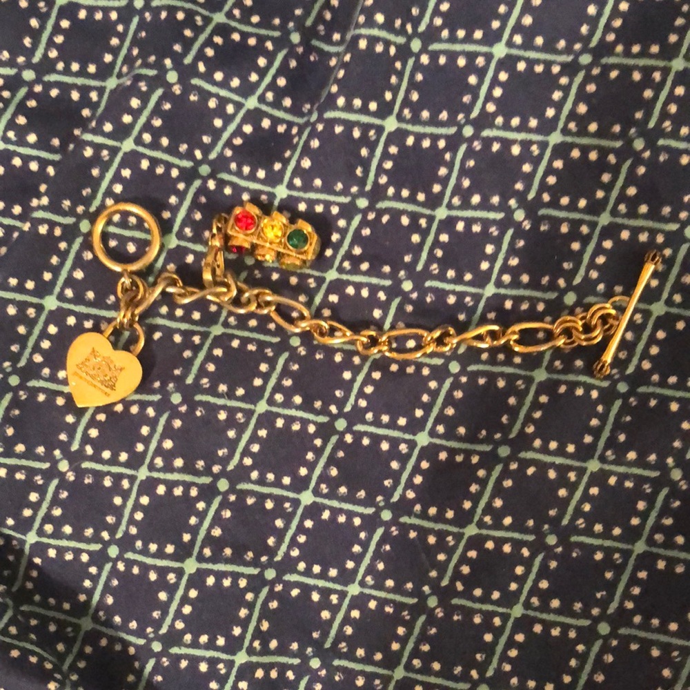 Juicy couture bracelet with stop light charm